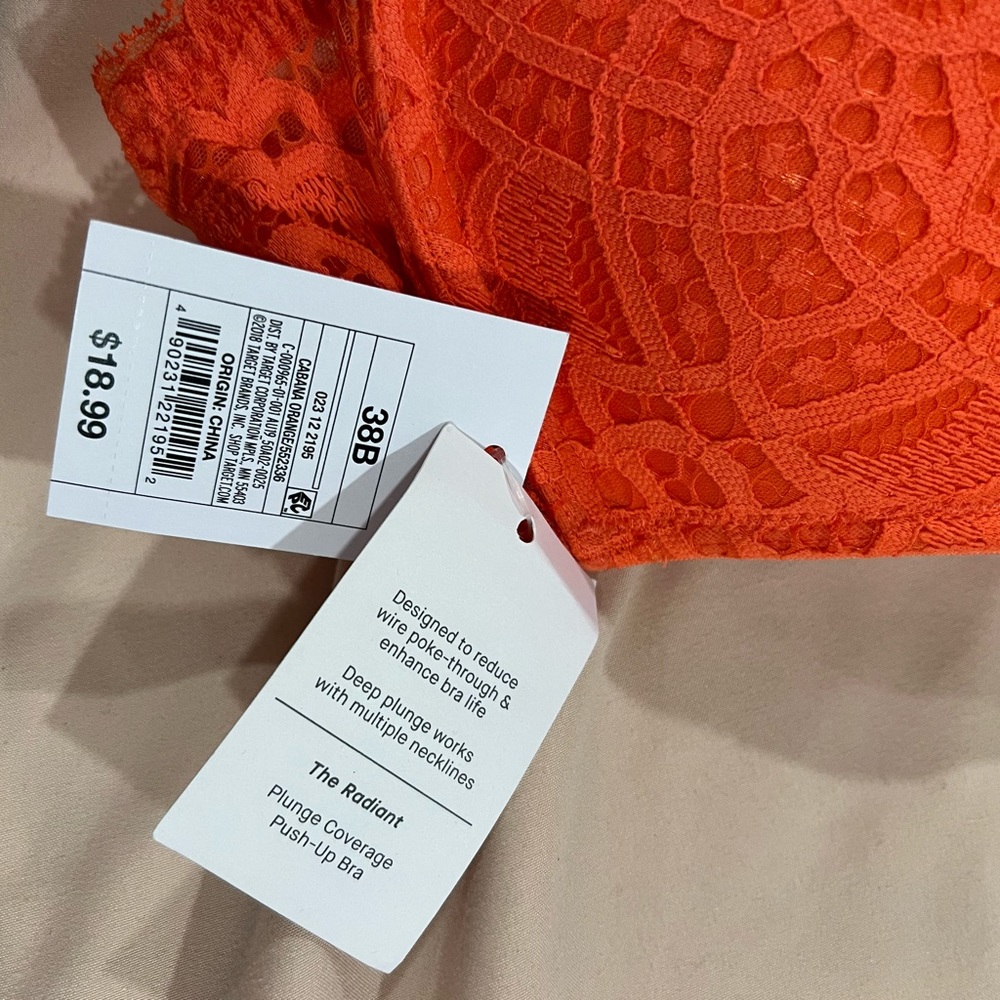 Coral racer back bra 38b